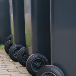 garbage can, bikes, mobile, waste, garbage, ton, waste bins, ton of plastic, black, large refuse containers, mgb, waste bin, waste container, trash can, container